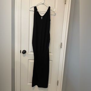 Old navy black maxi dress maternity sleevless XS